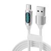 120 Вт USB A на Type C Светодиодный Цифровой Дисплей Быстрая Зарядка Кабель для Данных Нейлоновая Оплетка USB Шнур для Зарядки Type C на Type C PD 6A USB Кабель