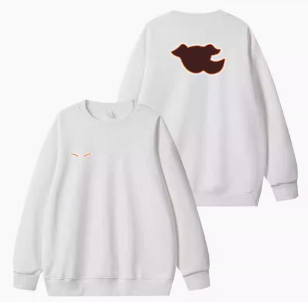 2025 SKZZ Stray Kids Casual Long Sleeve Cotton Hoodie – Popular European & American Style with Round Neck Print