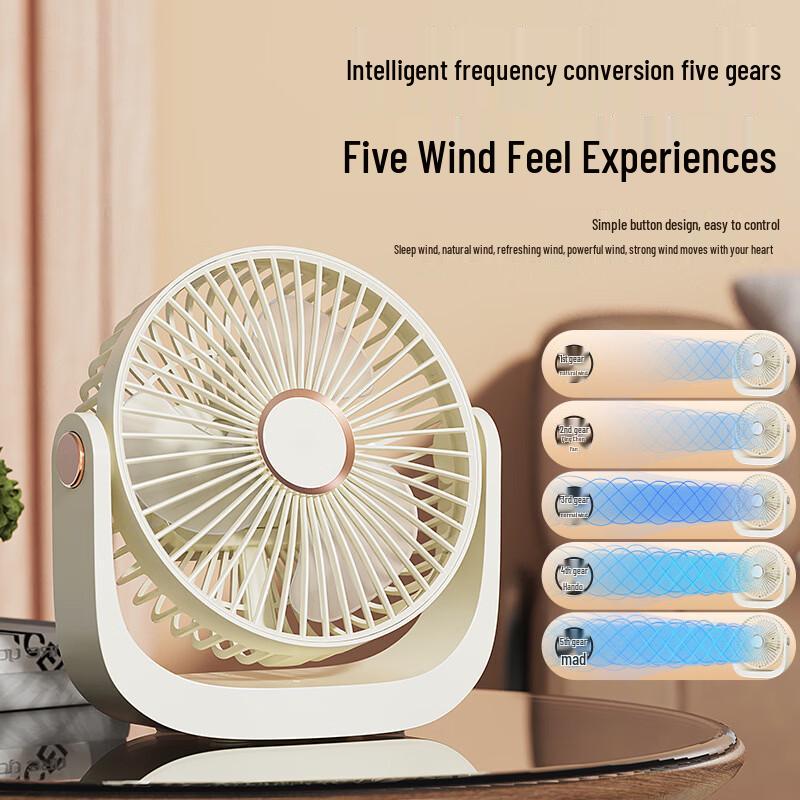 Портативный настольный вентилятор LISM F90 с ночным светом