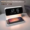 Creative 3 In 1 Bedside Lamp Wireless Charging LCD Screen Alarm Clock Wireless Phone Charger For Iphone Wireless Charger Pad Stand