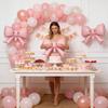 6PCS Bow Balloons Valentine's Day Decorations & Photo Prop Balloons for Birthday Wedding Bridal Shower Graduation Party