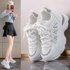 2025 новые сетчатые кроссовки-папы модные универсальные высокоценные повседневные спортивные туфли для кампуса на платформе маленькие сетчатые туфли