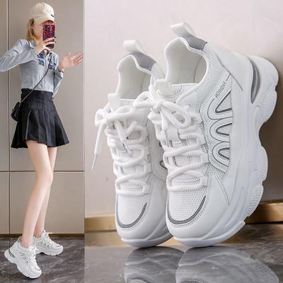 2025 новые сетчатые кроссовки-папы модные универсальные высокоценные повседневные спортивные туфли для кампуса на платформе маленькие сетчатые туфли