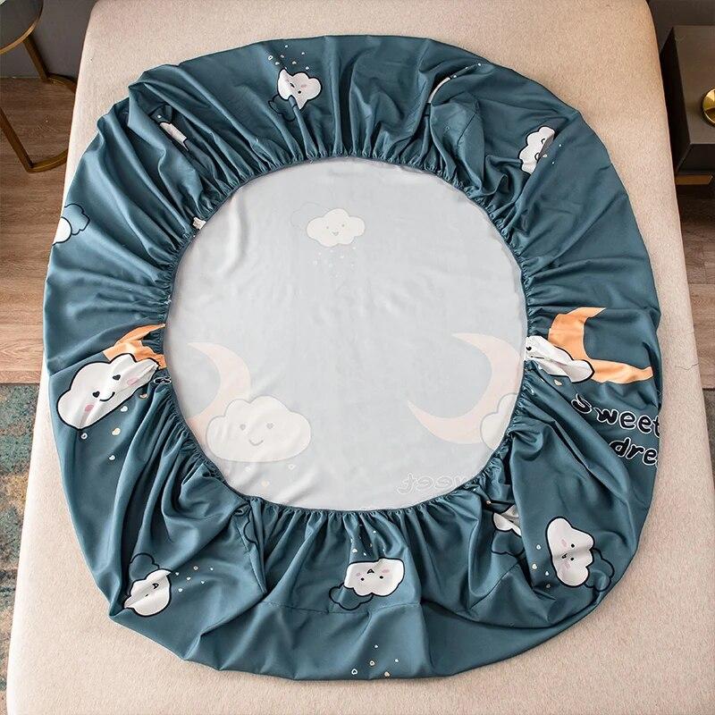 Waterproof TPU Bed Sheet With Elastic Bands,Adjustable Fitted Sheets160x200,No Pillowcases,Machine Washable,Skin Friendly