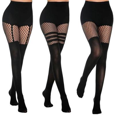 Черные шелковые чулки сексуальные ажурные носки женские высокие шелковые обтягивающие чулки