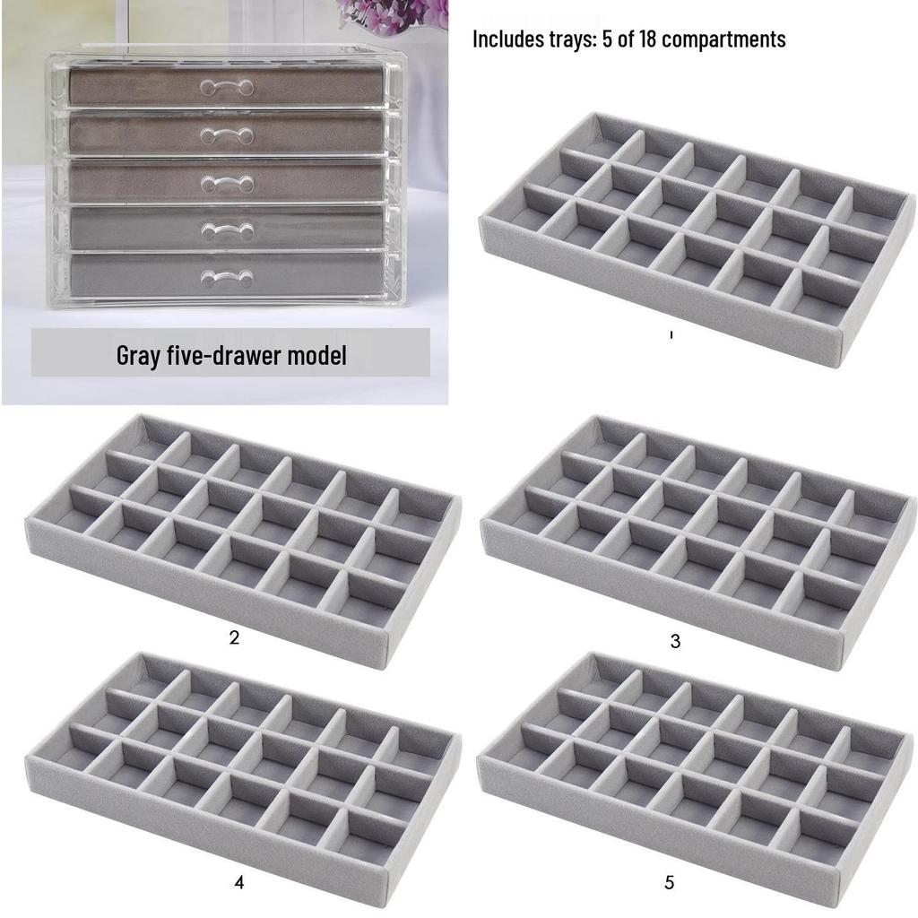 Многоярусная шкатулка для украшений для серег и мелких предметов - Домашнее хранение и организация