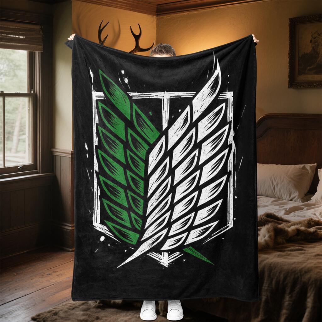 Attack on Titan Soft Comfortable All Seasons blanket Sofa Office Naps blanket Outdoor Travel throw Perfect Gift