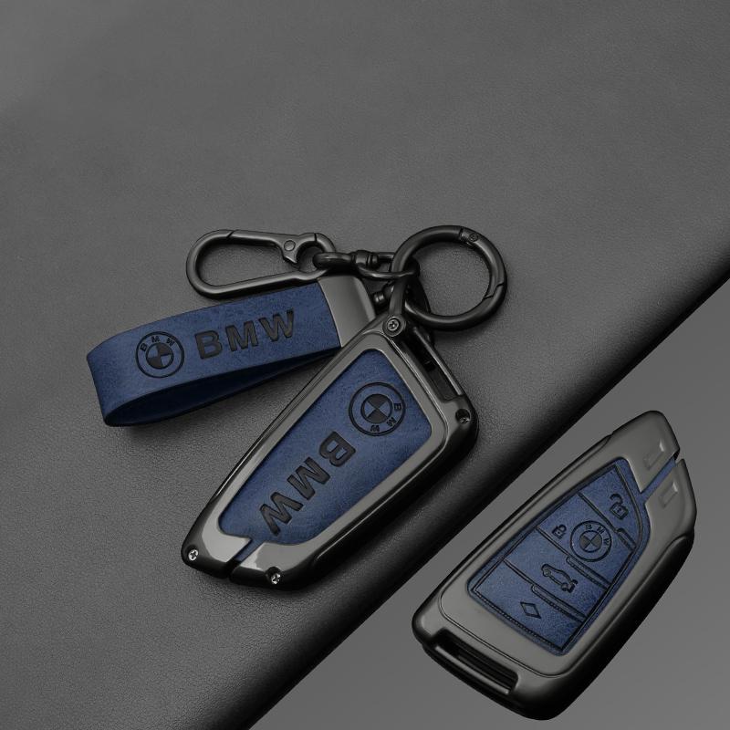 Alloy Leather Car Key Case Cover Bag For BMW 1 3 5 7 Series X1 X3 X4 X5 F10 F15 F16 F20 F30 F18 F25 M3 M4 E34 Holder Accessories FLVCM1