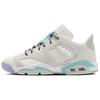 Air 6 Retro Low GS Lets Play Kids Sneakers White Phantom Green-Frost FV5451-001