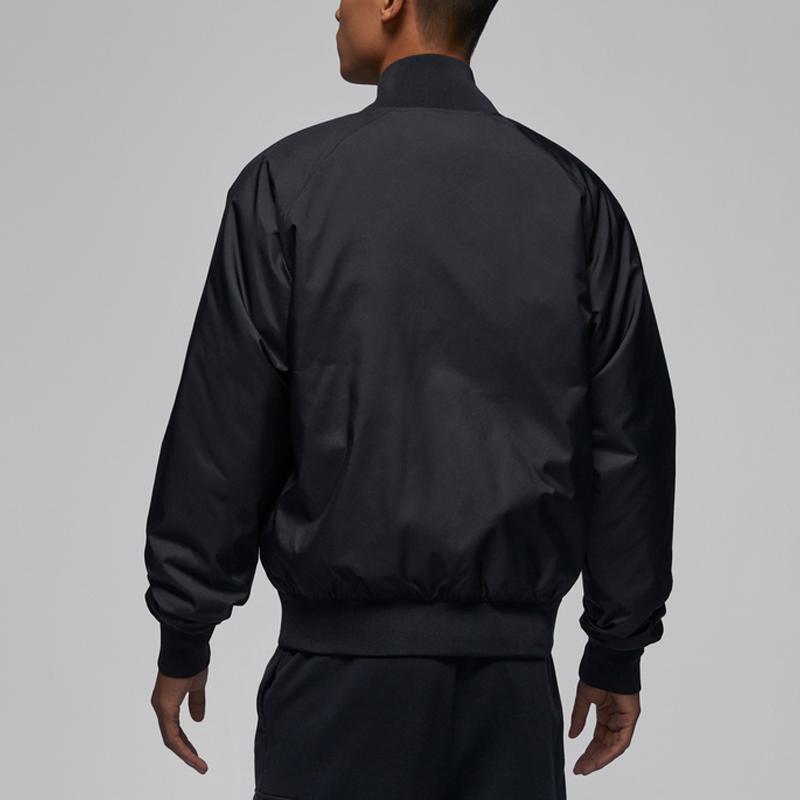 Jordan FW23 Year Of The Dragon CNY Series Dragon Pattern Print Logo Button-Up Sports Collar Jacket Men Jackets Black FZ6436-010