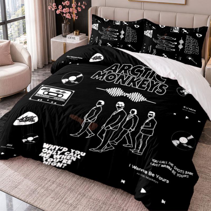 Arctic Monkeys 3Pcs Bedding Set Duvet Cover With Two Pillowcases For Bedroom Home Decoration