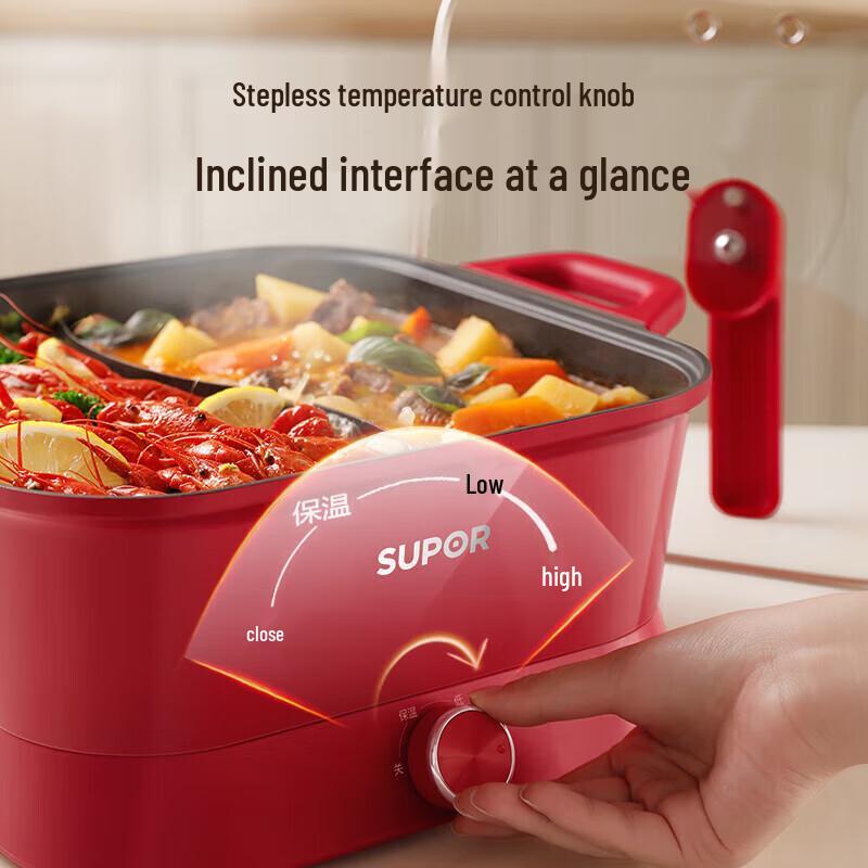 SUPOR 6L High Power Electric Hot Pot with Divider CN plug (adapter included)