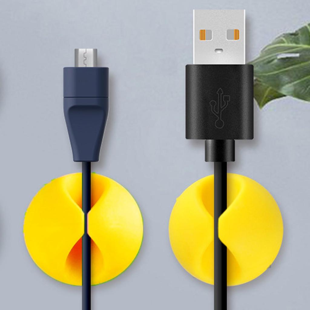 10PCS Desk Cable Organizer Clips for Wire Management Adhesive Cord Holders USB Charging Cables Office Desktop Organization
