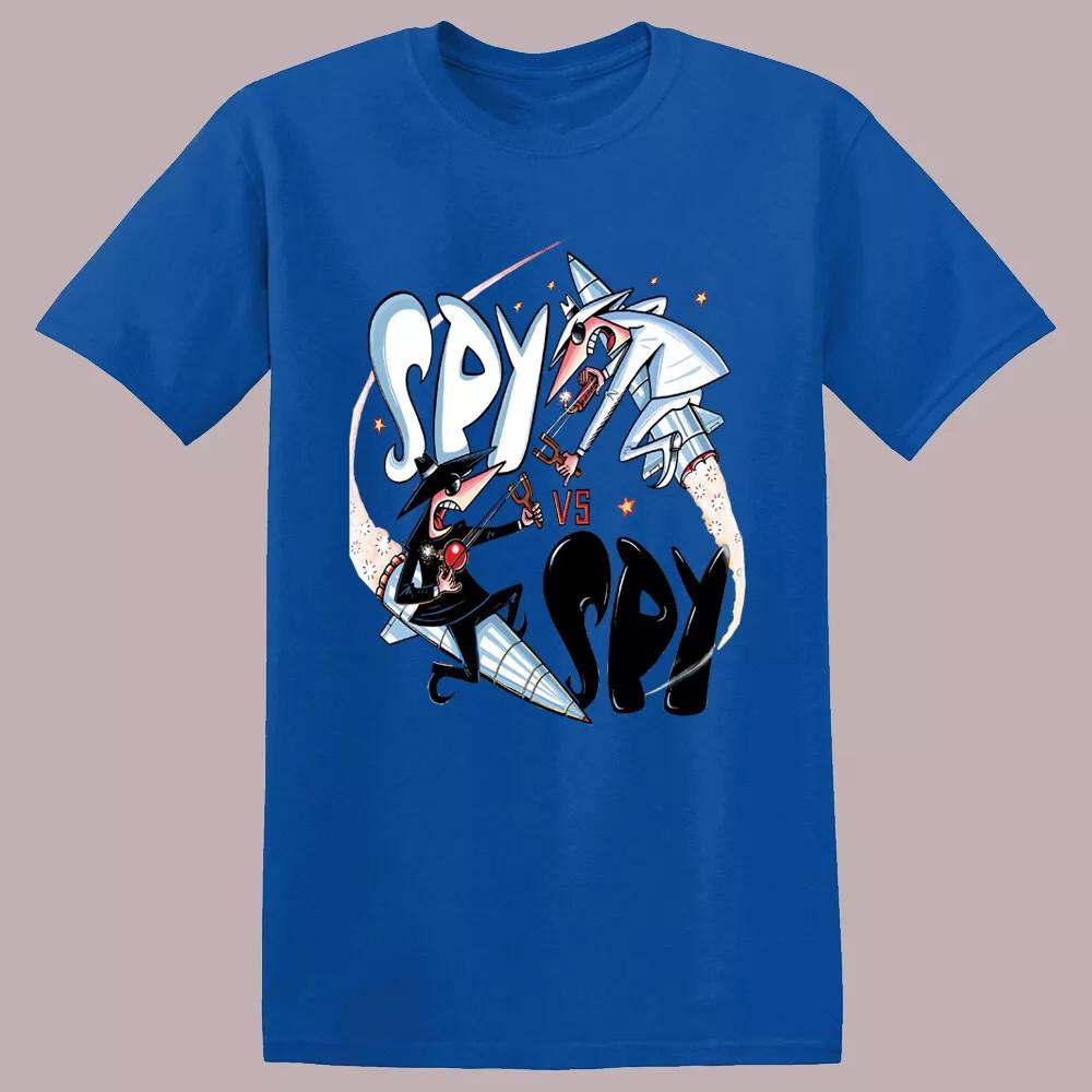 SPY vs SPY Cartoon Movie Heavy Cotton Blue T Shirt For Men UR286