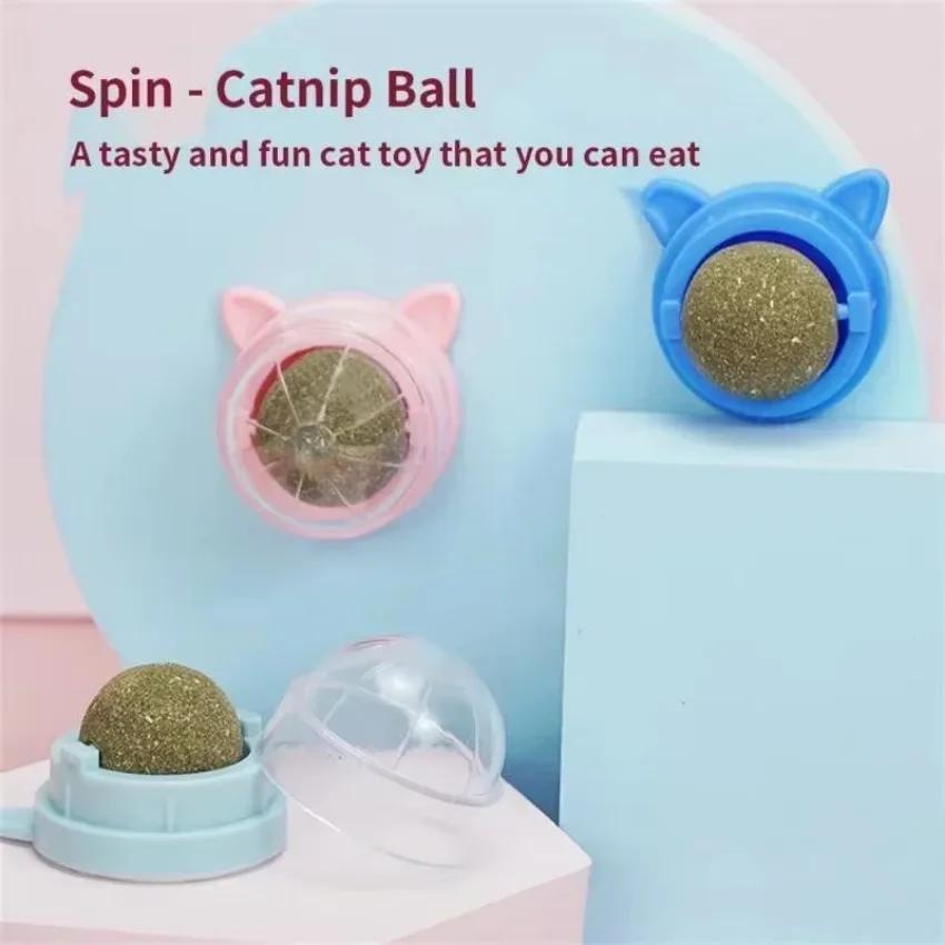2025 New Lovely Cats Shape Lick Lick Toys Suitable Household Pet Cats Supplies Intresting Animals Ball Toy Home Pet Accessories