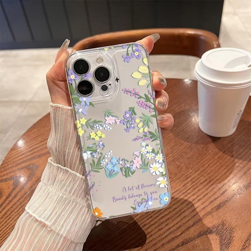 Прозрачный чехол для телефона с принтом пастельных цветов для IPhone 17 17E 16 Pro Max 15 14 13 12 11 17 Air 16E Plus Легкий тонкий чехол