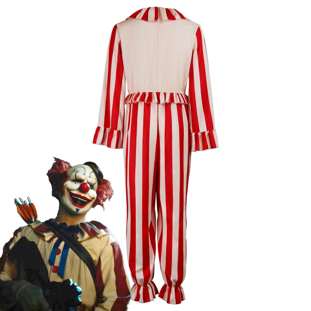 Cornfield Joker Cosplay Costume Scary Clown Party Outfit Halloween Cosplay Jumpsuit for Adults Men Women