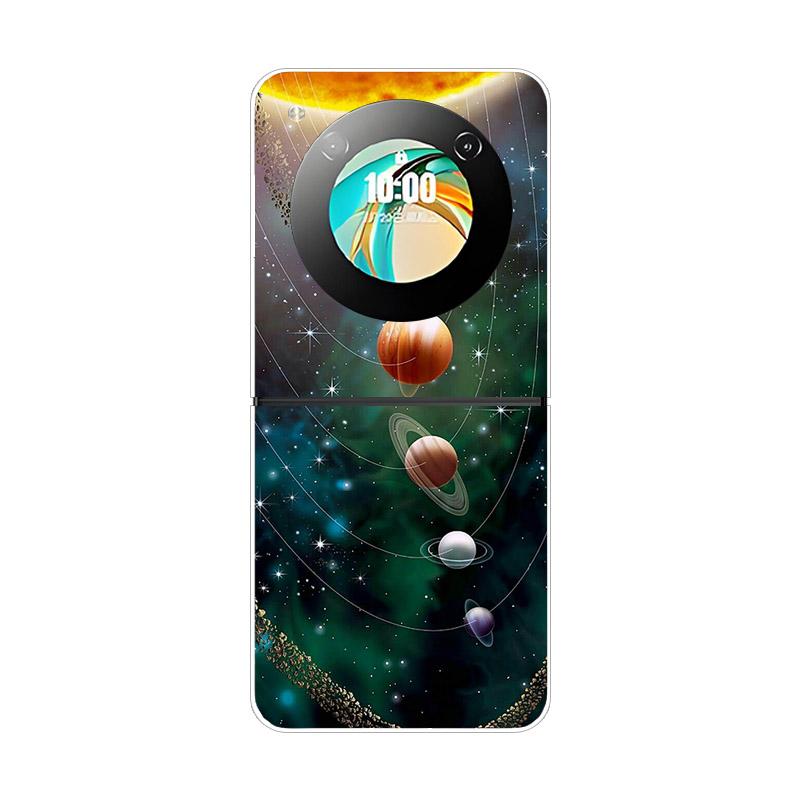 Чехол для ZTE Nubia Flip NX724J Модный Расписной Прозрачный Жесткий ПК Складной Для ZTE Libero Flip 5G A304ZT Прозрачная Крышка Телефона Funda