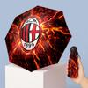 AC Milan Рисунок Печатный Мини 5 Сложений 8 Спиц Компактный Зонт Ветрозащитный Водонепроницаемый Легкий Портативный Складной
