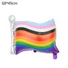 Rainbow Series Aluminum Foil Balloon Party Background Decoration Rainbow Stripes Flag Balloon Baby Shower Aluminum Film Balloon