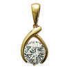 [C7501] - Gold Plated Pendant 'Câlin' White Gold - 14x10 Mm