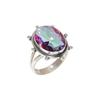 Кольцо Rainbow Mystic Fire Topaz 925 Sterling Silver V6350, Радужное кольцо, Овальное кольцо, Подарок на День святого Валентина, Подарок для нее, Подарок на день рождения, Украшения ручной работы,