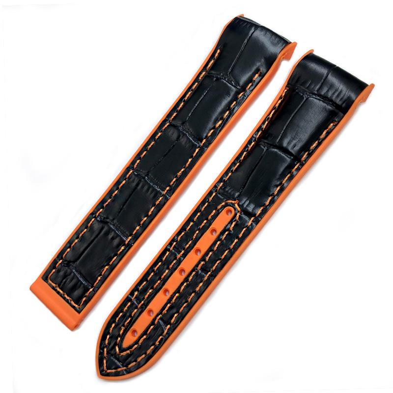19 мм 20 мм 21 мм 22 мм Резиновый кожаный силиконовый ремешок для часов Подходит для Omega Seamaster 300 Longines Conquest HydroConquest Ремешок для часов