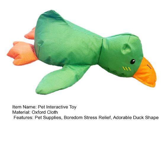 Игрушка для жевания утки для собак, снятие скуки и стресса, интерактивная игрушка для домашних животных из ткани Оксфорд, успокаивающая плюшевая игрушка для утки с пищалкой для щенков, товары для животных