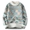Boys' Casual Men's Warm Knitted Sweater - Thickened, Round Neck, Loose-Fit, Trendy Winter Wear