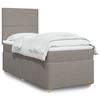 VidaXL Slatted Bed Base with Mattress Taupe 90x200 Cm Fabric 3291160