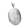 Shinjuku Gin No Kura Arabesque Sterling Silver 925 Simple Locket Pendant Top Not Oval Photo Holder with Plant Arabesque and Ivy Design (Chain