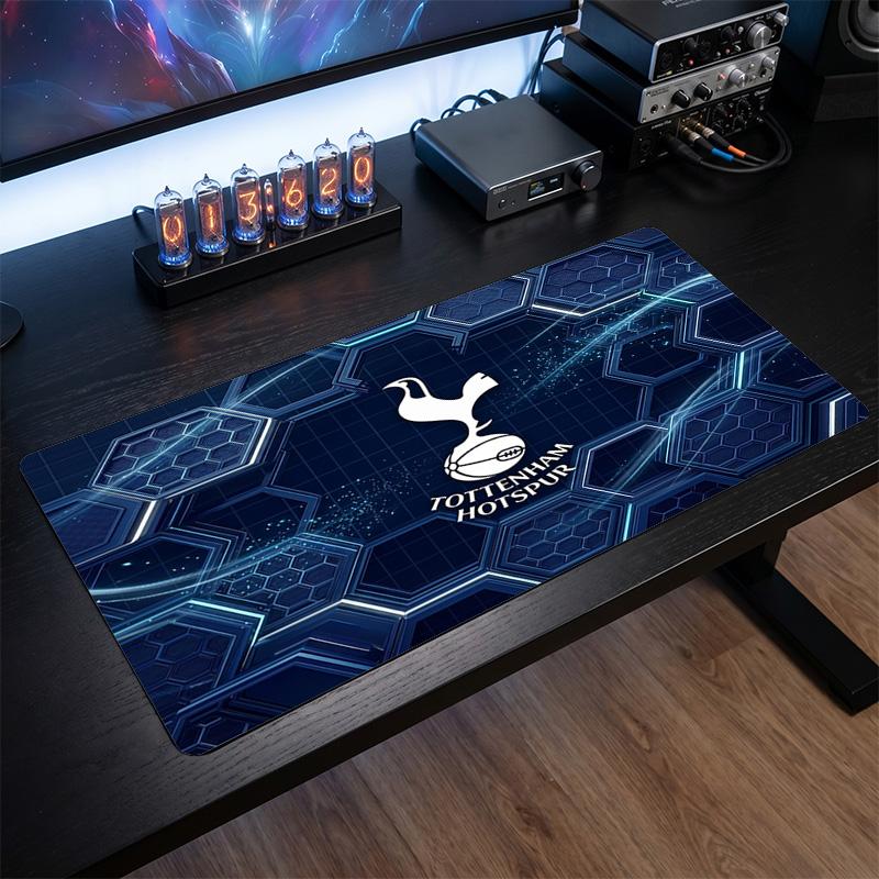 Большой коврик для мыши с принтом Tottenham Hotspur, нескользящий мягкий резиновый игровой коврик для стола, декор для офисного ноутбука, компьютера