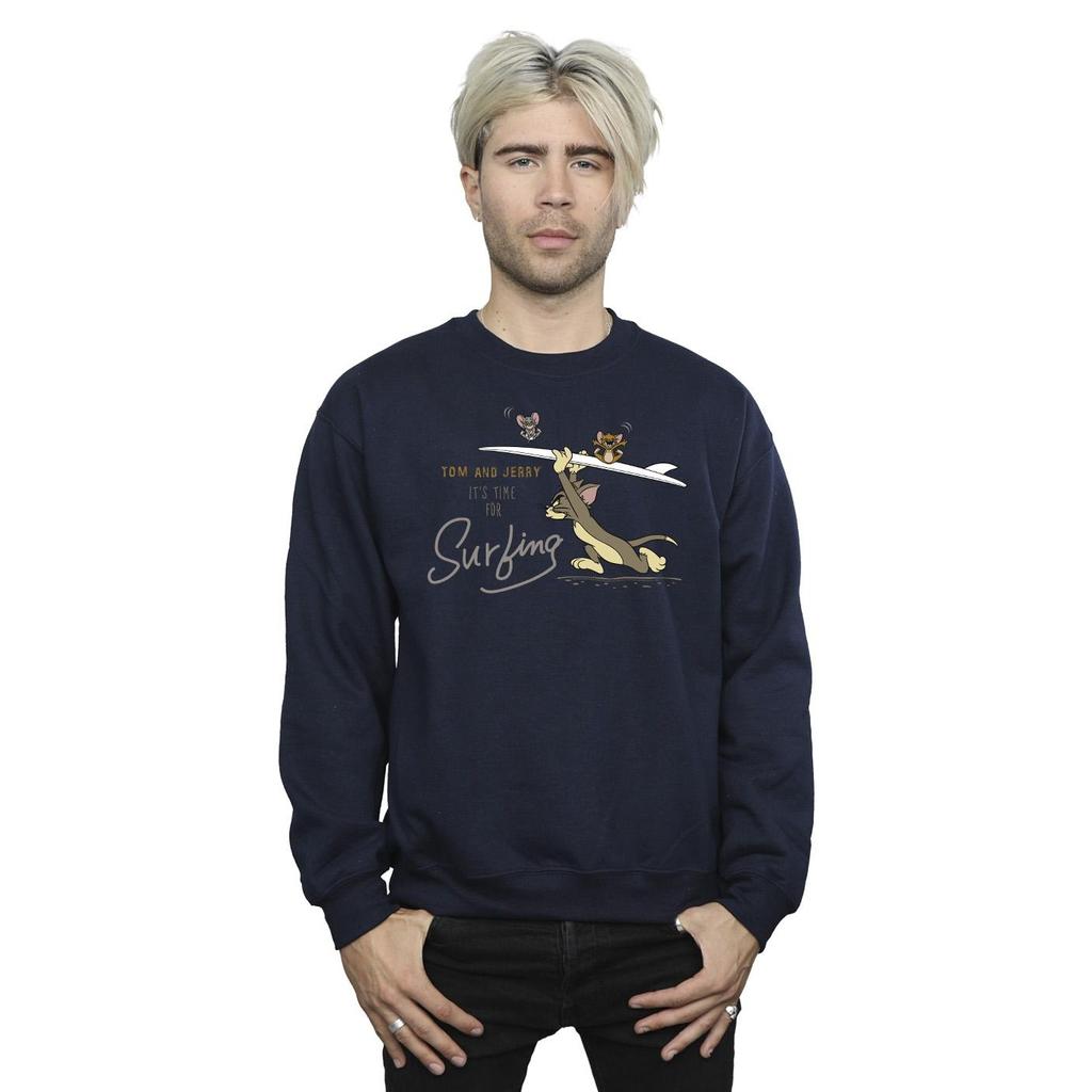 Tom And Jerry Mens It´s Time For Surfing Sweatshirt