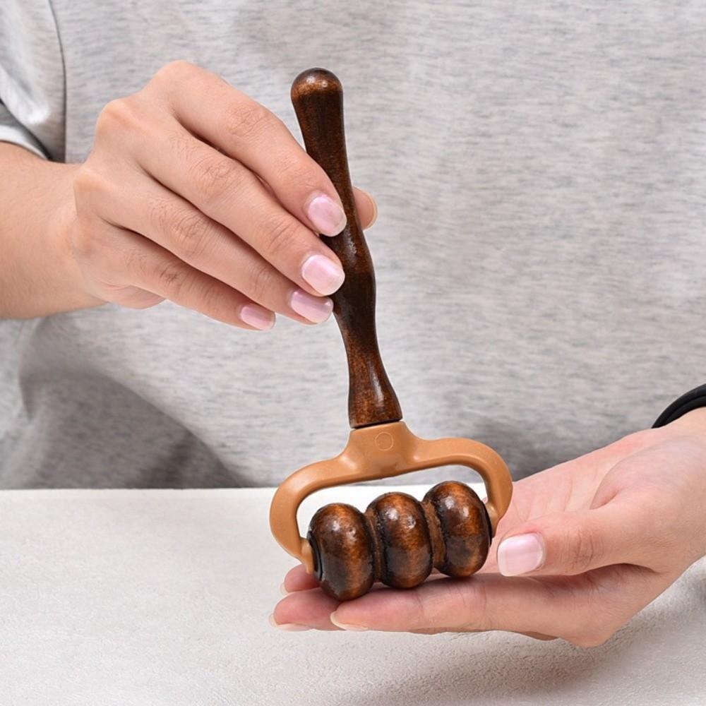 1/2Pcs Comfortable Wooden Roller Massager Gifts Manual Muscle Massager Home Office Use
