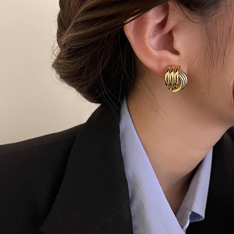 Корейская Мода Минималистичные Серьги-гвоздики Круглые Преувеличенные Серьги для Женщин Серьги Бринкос Модная Бижутерия