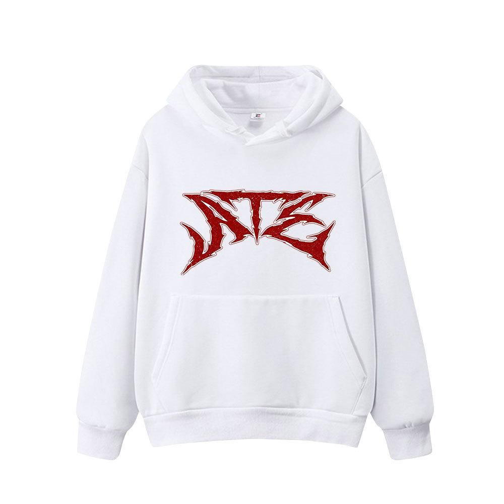 Stray Kids Толстовка, Худи с принтом логотипа ATE, Повседневное худи с длинным рукавом и карманом для фанатов STAY (Зимний стиль с флисовой подкладкой)