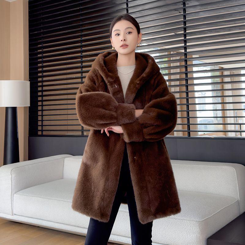 Роскошное женское зимнее пальто-куртка с капюшоном, теплое, модное, верхняя одежда