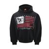 Mens Oversized Hoodie With Star Stripe Print Vintage American Streetwear Sweatshirt Fall Casual Long Sleeve