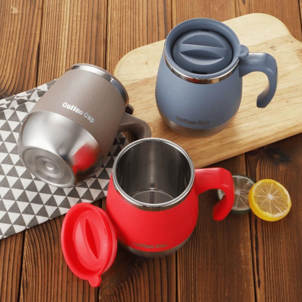 С крышкой термокружка 500 мл чашка для воды портативная кофейная кружка теплоизоляция