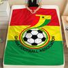 1Pc Ghana football Print Flannel Blanket High Quality Warm Comfortable Cover for All Seasons Perfect for Gifts Home Decor
