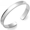 Korean Edition Fashion Silver Plated Bracelet for Women's Imitation Silver Bracelet Women's Concave Smooth Bracelet