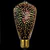 1/2 шт., винтажная светодиодная лампа золотого фейерверка, 3D свет звездного неба, AC85-265V E27, 4 Вт, светодиод 2300K, теплый свет для декора праздничной вечеринки, 2,51 дюйма X5,62 дюйма