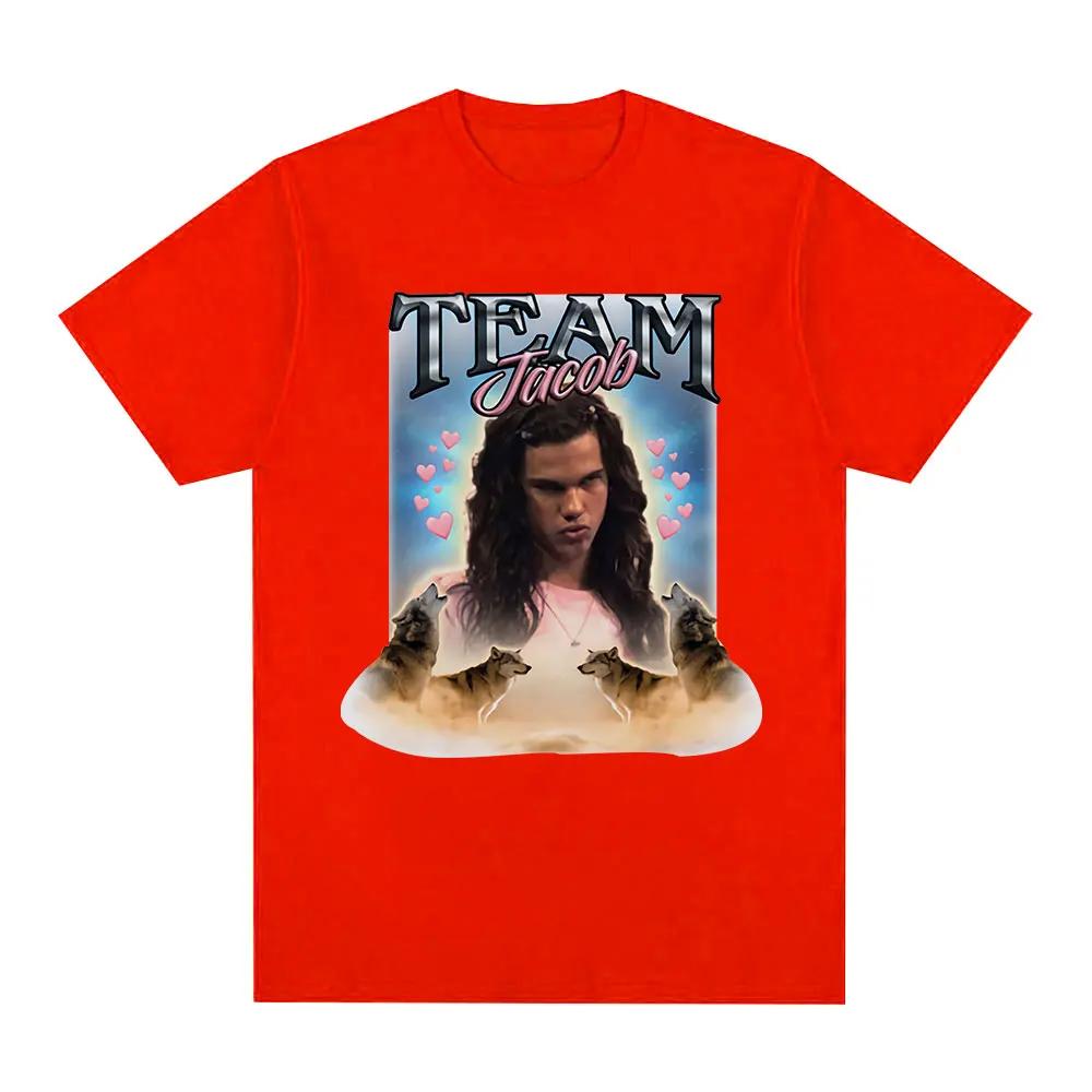 Team Jacob Team Edward Pattern Tshirt Fun Meme Short Sleeve Tshirt Womens Fashion Oversized Tshirt Street Wear