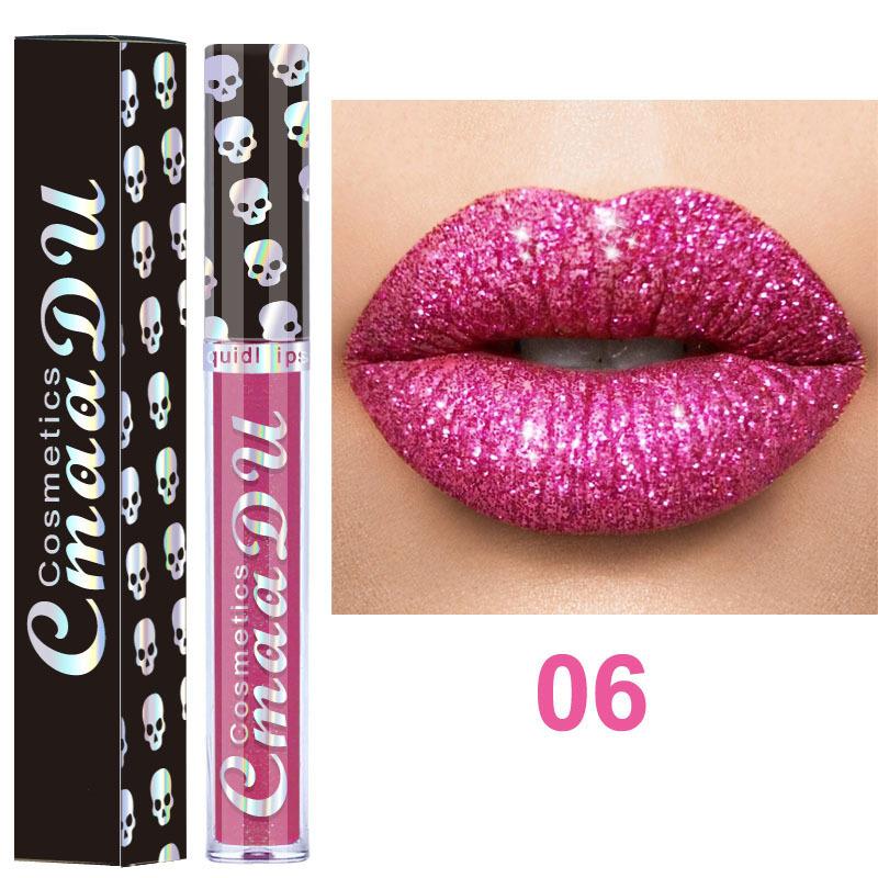 8 цветов матовый блеск для губ Sexy Skull губная помада набор Skull Head стойкий водостойкий бархатный блеск для губ жидкая губная помада