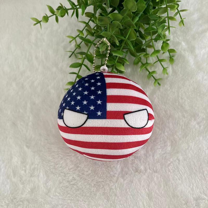 Christmas Gifts Country Ball Plushies 10Cm Polandball Pendant Country Flag Balls Countryball Stuffed Doll