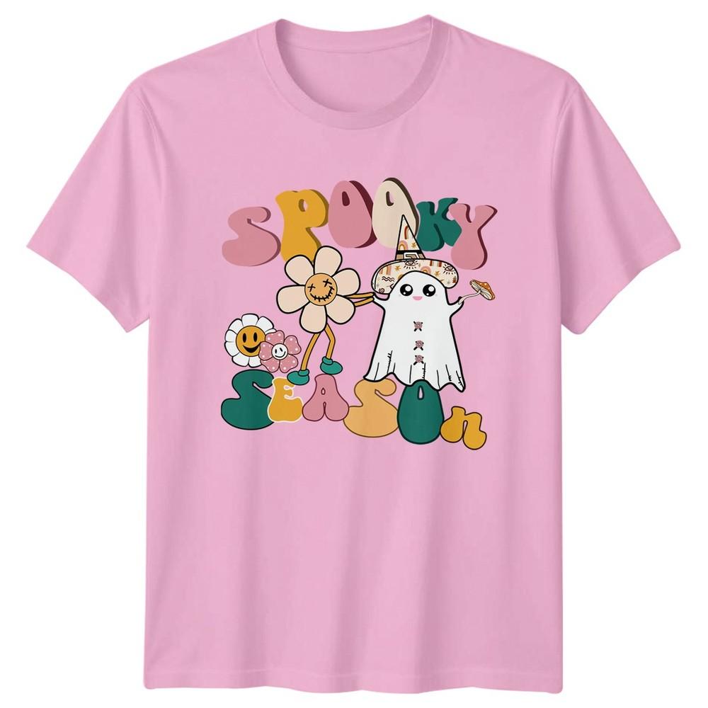 Spooky Season Unisexs TShirt Groovy Halloween Halloween Gift For Her