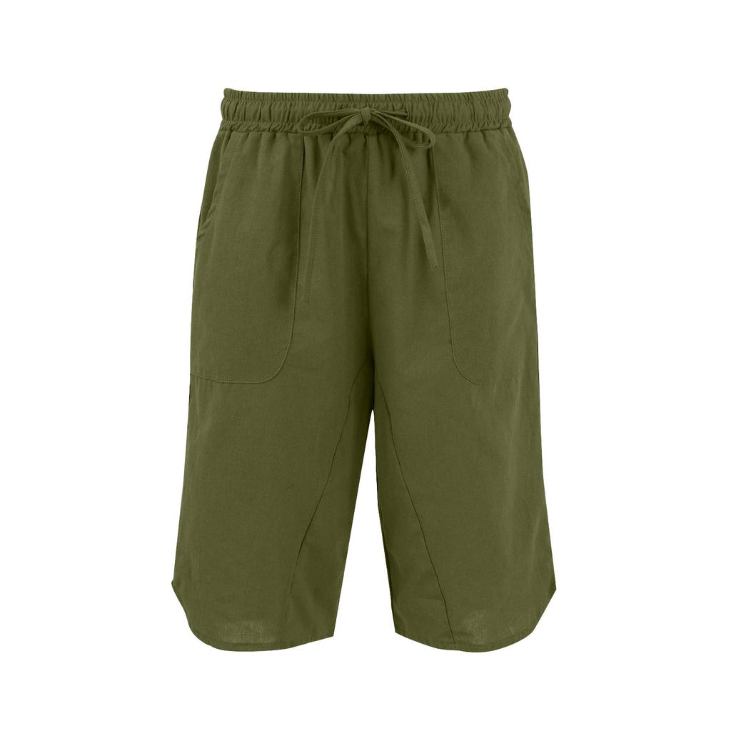 Женские повседневные брюки из хлопка и пеньки с высокой талией и широкими штанинами на шнурке