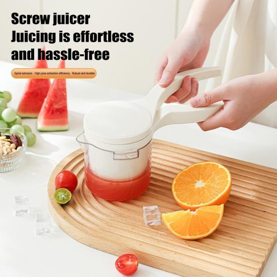 Spiral Press Juicer Manual Citrus Squeezer for Lemon Orange Potato Masher with Non-Slip Extended Handle Dumpling Stuffing Wringer Press for Kitchen