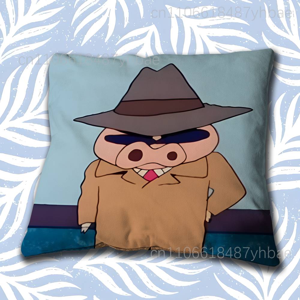 B-Buriburizaemon Pig Cartoon Pillow Case Cover Square Sofa With For Pattern Comfortable Cushion Suitable Of Room