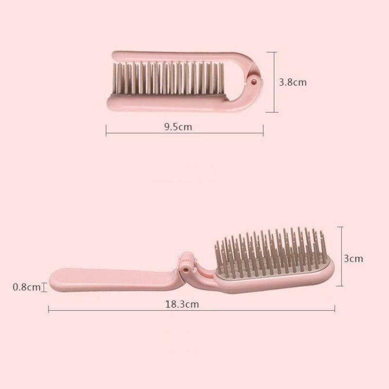Air Cushion Hair Styling Comb Mini Folding Comb Women Portable Compact Comb Cute Students Anti-static Massage Hair Brush